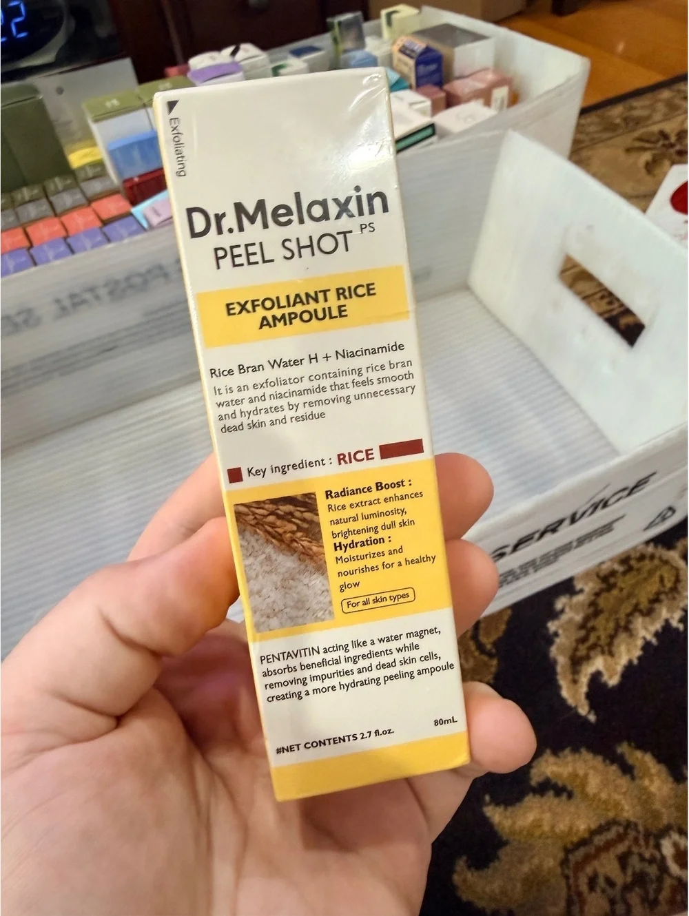 Dr. Melaxin Peel Shot Exfoliant Rice Ampoule 80ml